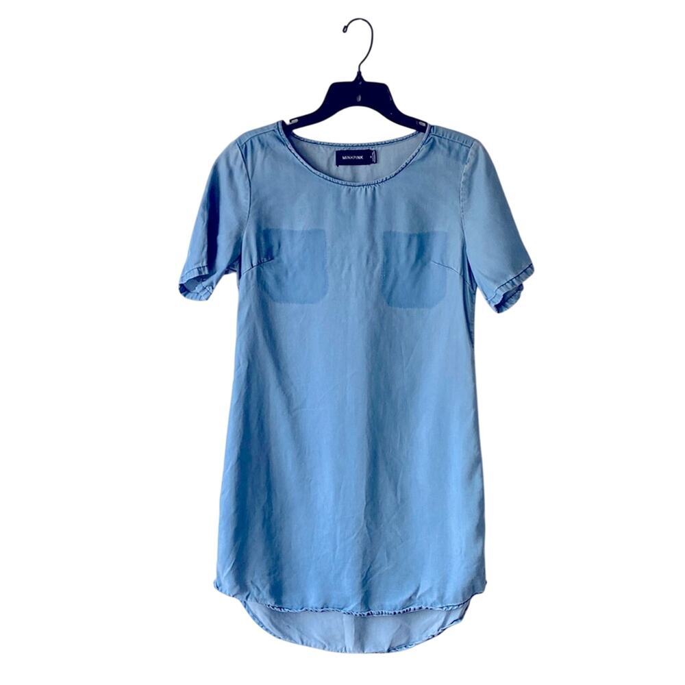 💎  MINKPINK Shirt Dress Womens Sz Medium Chambray Boho Chic Festival